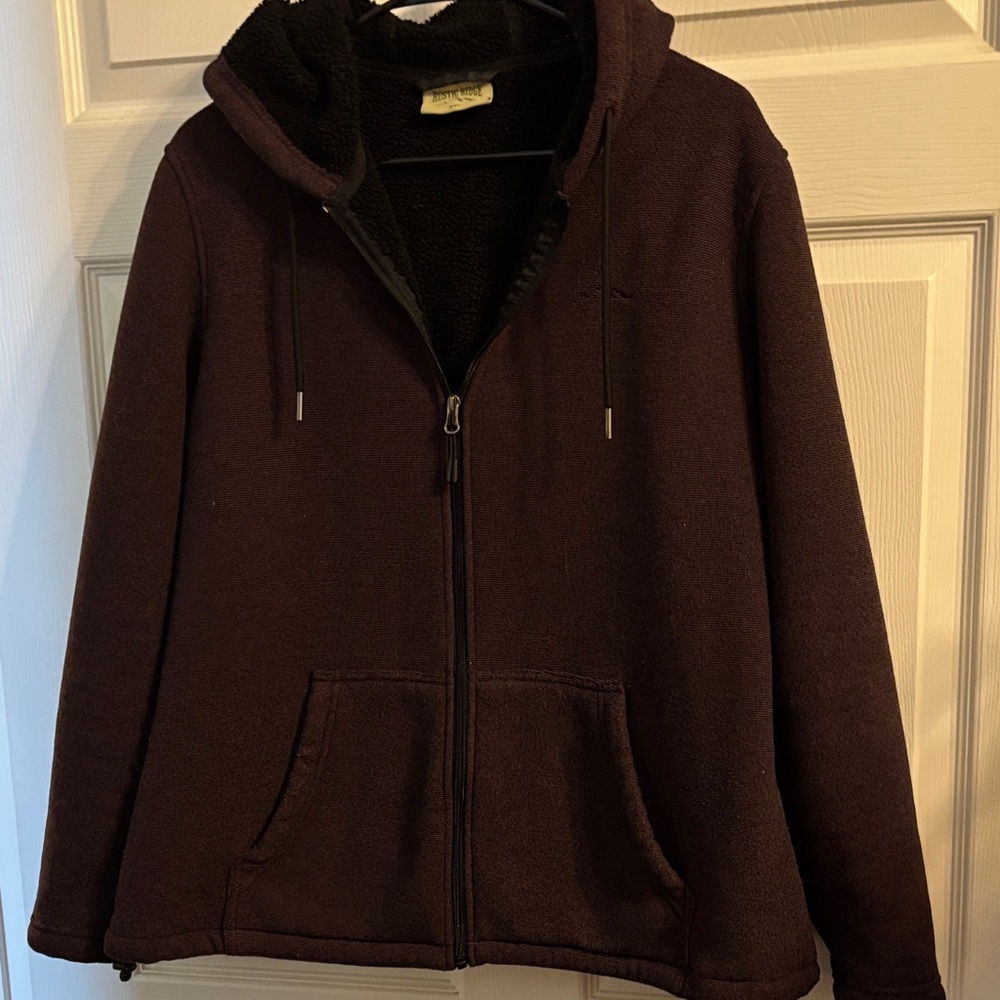Rustic Ridge Maroon Fleece Jacket